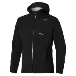 Kurtka wodoodporna z kapturem Mizuno 20K. Czarne kurtki Mizuno, l, bez wzorów, z tkaniny, z kapturem. Za 761.00 zł.