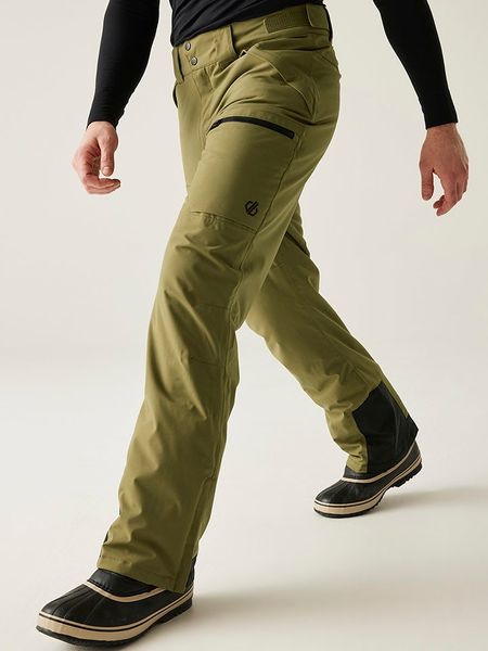 Dare 2b Spodnie narciarskie "Baseplate II" w kolorze oliwkowym rozmiar: XL. Brązowe spodnie narciarskie i snowboardowe Dare 2B, xl, bez wzorów, narciarskie. Za 388.16 zł.