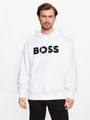 Boss Bluza 50486243 Biały Regular Fit. Białe bluzy Boss, l, bez wzorów, z bawełny, bez kaptura. Za 419.99 zł.