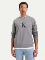 Calvin Klein Jeans Bluza LV04RG278G Szary ciemny Regular Fit. Szare bluzy Calvin Klein Jeans, l, bez wzorów, z bawełny, bez kaptura. Za 369.99 zł.