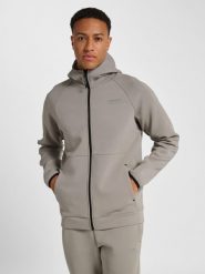 Bluza z kapturem z pełnym zamkiem błyskawicznym Hummel Tech. Szare bluzy z kapturem Hummel, m, bez wzorów, z bawełny, z kapturem. Za 385.50 zł.