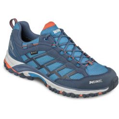 Buty sportowe męskie MEINDL Caribe GTX z membraną Gore-Tex. Niebieskie buty turystyczne MEINDL, bez wzorów, z gore-texu, bez zapięcia, trekkingowe, gore-tex. Za 637.43 zł.