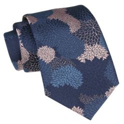 Klasyczny Krawat Męski - ALTIES - Kwiaty, Stonowane Kolory. Krawaty i muchy Alties, bez wzorów, z tkaniny. Za 49.00 zł.