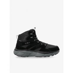 Buty turystyczne męskie wysokie CMP Kamsel Mid WP. Czarne buty trekkingowe CMP, bez wzorów, bez zapięcia. Za 324.99 zł.