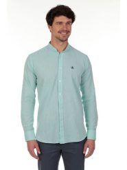 The Time of Bocha Koszula - Regular fit - w kolorze turkusowym rozmiar: XL. Niebieskie koszule The Time of Bocha, xl, bez wzorów, bez kołnierzyka, bez ramiączek. Za 173.99 zł.