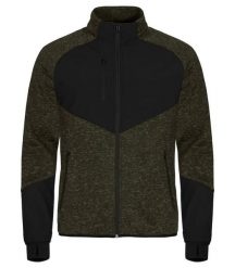 Clique Haines Kurtka polarowa z wkładkami softshell — ciepła i praktyczna. Zielone kurtki CLIQUE, xl, bez wzorów, z dzianiny, bez kaptura. Za 284.54 zł.
