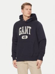 Gant Bluza 49 Arch Graphic 2044009 Granatowy Regular Fit. Niebieskie bluzy GANT, m, bez wzorów, z bawełny, bez kaptura. Za 289.99 zł.