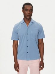 BOSS Koszula 50537949 Niebieski Regular Fit. Niebieskie koszule Boss, l, bez wzorów, z bawełny, bez kołnierzyka, bez ramiączek. Za 309.99 zł.