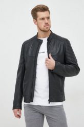 BOSS kurtka skórzana Boss Casual męska kolor czarny przejściowa. Czarne kurtki Boss, m, bez wzorów, z tkaniny, bez kaptura. W wyprzedaży za 1,509.90 zł.