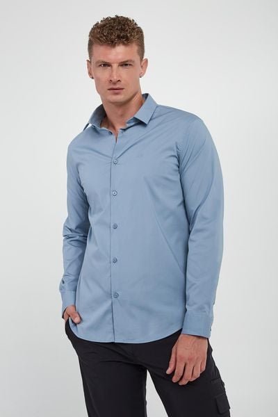 Koszula męska popelinowa ARMANI EXCHANGE. Koszule Armani Exchange, m, bez wzorów, bez kołnierzyka, bez ramiączek. Za 349.00 zł.