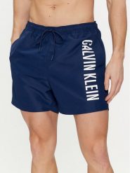 Calvin Klein Swimwear Szorty kąpielowe KM0KM01004 Granatowy Regular Fit. Niebieskie kąpielówki Calvin Klein Swimwear, l, bez wzorów, z syntetyku. Za 179.99 zł.