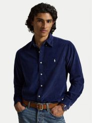 Polo Ralph Lauren Koszula 710853123506 Granatowy Custom Fit. Niebieskie koszule Polo Ralph Lauren, m, bez wzorów, z bawełny, bez kołnierzyka, bez ramiączek. Za 819.99 zł.