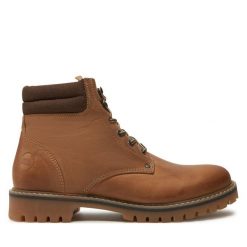 Trapery Jack&Jones. Brązowe trapery Jack&Jones, bez zapięcia. Za 359.99 zł.