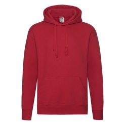 Męska Bluza Z Kapturem Premium. Czerwone bluzy Fruit of the Loom, m, bez wzorów, z kapturem. Za 111.99 zł.