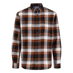 Koszula Jack & Jones Klasyczna Jesień hawajski zachód słońca. Brązowe koszule Jack&Jones, na jesień, s, bez wzorów, bez kołnierzyka, bez ramiączek. Za 190.35 zł.