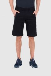 EA7 Czarne męskie szorty dresowe. Czarne krótkie spodenki sportowe EA7 Emporio Armani, m, bez wzorów, z bawełny. W wyprzedaży za 227.99 zł.