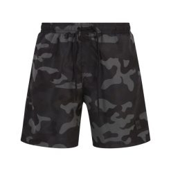 Szorty Kąpielowe Męskie Camo. Brązowe odzież kąpielowa Urban Classics, m, bez wzorów, sportowe. Za 120.99 zł.