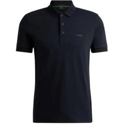 Polo BOSS Paule BLU (50538100-402). Czarne koszulki polo Boss, m, bez wzorów, bez kołnierzyka, bez ramiączek. Za 309.00 zł.