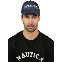 Czapka z daszkiem Nautica Captain Snapback. Niebieskie czapki z daszkiem Nautica, bez wzorów. Za 99.00 zł.