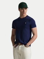 Polo Ralph Lauren T-Shirt 710671438525 Granatowy Slim Fit. Niebieskie koszulki polo Polo Ralph Lauren, m, bez wzorów, z bawełny, bez kołnierzyka, bez ramiączek. Za 359.99 zł.