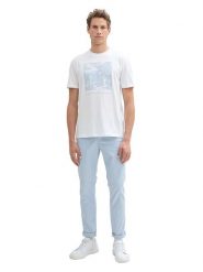 Tom Tailor Spodnie chino w kolorze błękitnym rozmiar: W28/L32. Niebieskie eleganckie spodnie Tom Tailor, l, ze skóry. Za 61.60 zł.