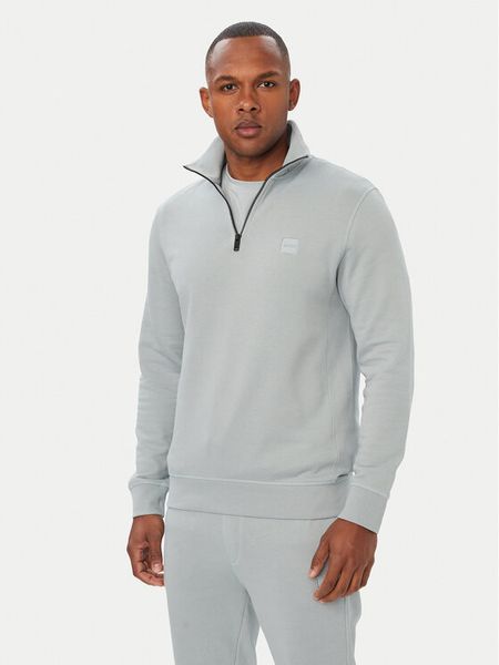 BOSS Sweter Zetrust 50468926 Szary jasny Regular Fit. Szare swetry rozpinane Boss, l, bez wzorów, z bawełny, bez kołnierzyka, bez ramiączek. Za 599.99 zł.