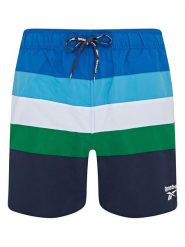 Reebok Szorty kąpielowe "Spiro" w kolorze niebiesko-zielono-czarnym rozmiar: L. Czarne kąpielówki Reebok, l, bez wzorów, z materiału. Za 118.56 zł.