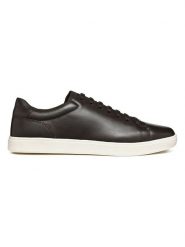 Geox Skórzane sneakersy "Avola" w kolorze czarnym rozmiar: 41. Czarne buty sportowe casual Geox, bez wzorów, z materiału, bez zapięcia. Za 259.74 zł.