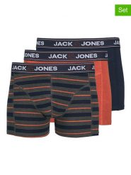 Jack & Jones Bokserki (3 pary) "John" w kolorze granatowo-koralowym rozmiar: S. Czerwone bokserki Jack & Jones, s, bez wzorów. Za 57.47 zł.