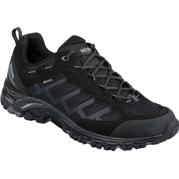 Buty trekkingowe męskie MEINDL Caribe GTX, z membraną Gore-Tex. Czarne buty turystyczne MEINDL, bez wzorów, z gore-texu, bez zapięcia, trekkingowe, gore-tex. Za 764.91 zł.