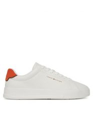 Tommy Hilfiger Sneakersy FM0FM05367 Biały. Białe buty sportowe casual Tommy Hilfiger, bez wzorów, ze skóry, bez zapięcia. Za 429.99 zł.