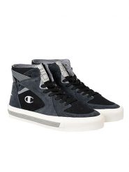 Buty outdoor męskie Z70 Mid. Czarne trekkingi Champion, z aplikacjami, ze skóry, za kostkę, bez zapięcia. Za 250.00 zł.
