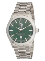 U.S. Polo Assn. Zegarek kwarcowy w kolorze srebrno-zielonym rozmiar: onesize. Szare, analogowe zegarki U.S. Polo Assn., ze stali. Za 326.99 zł.