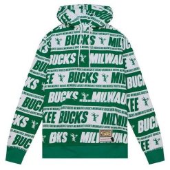 Bluza z kapturem Milwaukee Bucks Teamwrap. Zielone bluzy z kapturem Mitchell & Ness, s, bez wzorów, z bawełny, z kapturem. Za 535.35 zł.