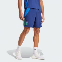 Szorty Italy Tiro 24 Competition Downtime. Niebieskie krótkie spodenki sportowe Adidas, l, bez wzorów, z materiału. Za 167.90 zł.