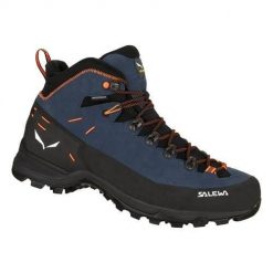 Buty trekkingowe męskie Salewa Alp Mate Winter Mid Wp. Czarne buty turystyczne Salewa, bez wzorów, z materiału, za kostkę, bez zapięcia, trekkingowe. Za 759.99 zł.