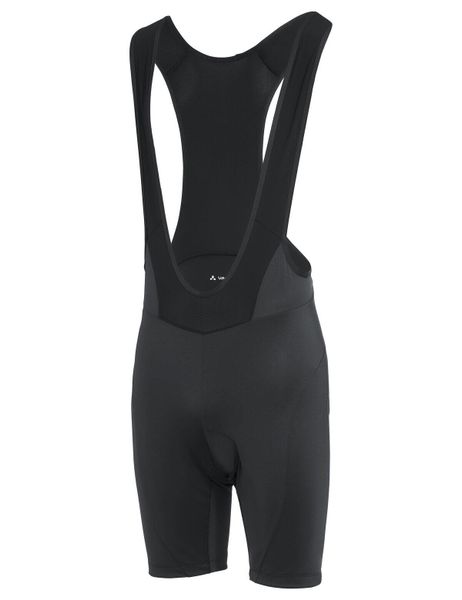 Spodnie rowerowe z szelkami i wyściełaną wkładką M Matera Bib Tights. Czarne spodenki rowerowe Vaude, m, bez wzorów, z materiału, rowerowe. Za 259.00 zł.