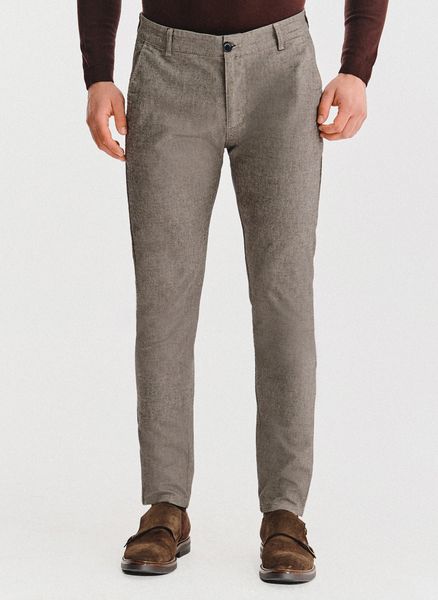 PAKO LORENTE - Brązowe spodnie chino. Brązowe eleganckie spodnie Pako Lorente, na co dzień, na zimę, l, z bawełny, casualowe. Za 249.99 zł.