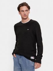 Tommy Jeans Sweter DM0DM15060 Czarny Regular Fit. Czarne swetry rozpinane Tommy Jeans, l, bez wzorów, z jeansu, bez kołnierzyka, bez ramiączek. Za 239.99 zł.