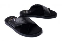 BUGATTI 321--ART80-1014 1010 black/black, klapki męskie. Czarne klapki Bugatti. Za 223.93 zł.