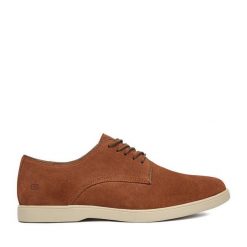 Półbuty GINO ROSSI. Brązowe eleganckie półbuty Gino Rossi, bez wzorów, bez obcasa, bez zapięcia. Za 279.99 zł.