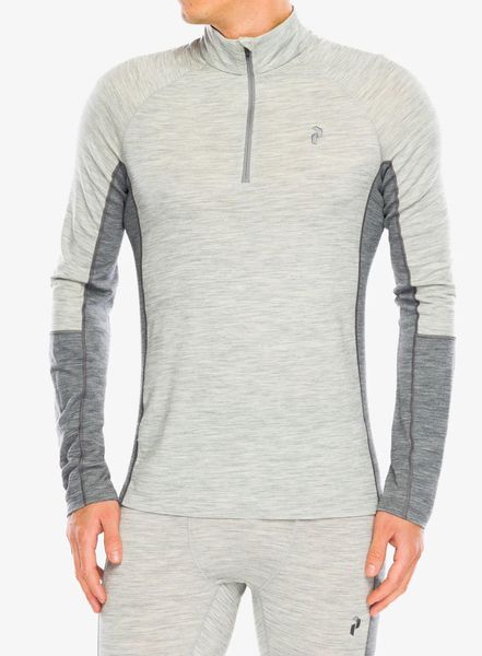 Bluza termoaktywna Peak Performance Magic Half Zip Wool-Blend BL. Szare bielizna termoaktywna Peak Performance, l, bez wzorów, z elastanu, bez ramiączek, narciarskie. Za 324.49 zł.