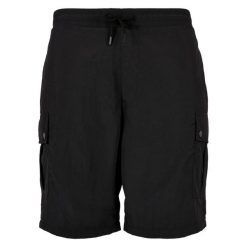Męskie Nylonowe Szorty Cargo. Czarne szorty Urban Classics, m, bez wzorów, z nylonu, sportowe. Za 154.99 zł.