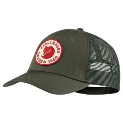 Czapka z daszkiem Fjallraven 1960 Logo Langtradarkeps. Zielone czapki z daszkiem Fjällräven, bez wzorów, z bawełny. Za 159.49 zł.