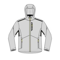 Kurtka softshell żeglarska męska Decathlon 500. Szare kurtki Decathlon, m, bez wzorów, z materiału, z kapturem. Za 239.99 zł.