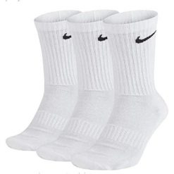 Sportowe skarpetki Nike 3-pak Crew SX4508. Białe skarpetki sportowe Nike, bez wzorów. W wyprzedaży za 59.99 zł.
