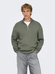 ONLY & SONS Sweter "Sting" w kolorze szarym rozmiar: XL. Szare swetry nierozpinane Only & Sons, xl, bez wzorów, z bawełny, bez kołnierzyka, bez ramiączek. Za 184.95 zł.