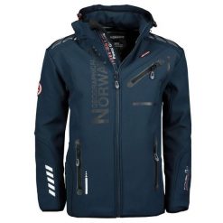 Geographical Norway ROYAUTE GTX - męski softshell Navy-Black. Czarne kurtki softshell Geographical Norway, m, bez wzorów, z elastanu. Za 309.00 zł.