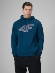 4F Bluza dresowa regular z kapturem męska - turkusowa XXL. Niebieskie bluzy z kapturem 4F, m, bez wzorów, z dresówki, z kapturem. Za 189.99 zł.