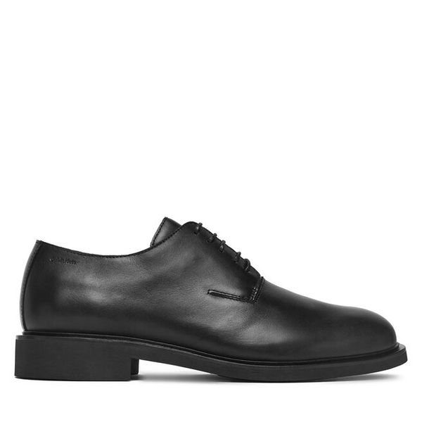 Półbuty Calvin Klein. Czarne eleganckie półbuty CALVIN KLEIN, bez wzorów, bez obcasa, bez zapięcia. Za 539.99 zł.